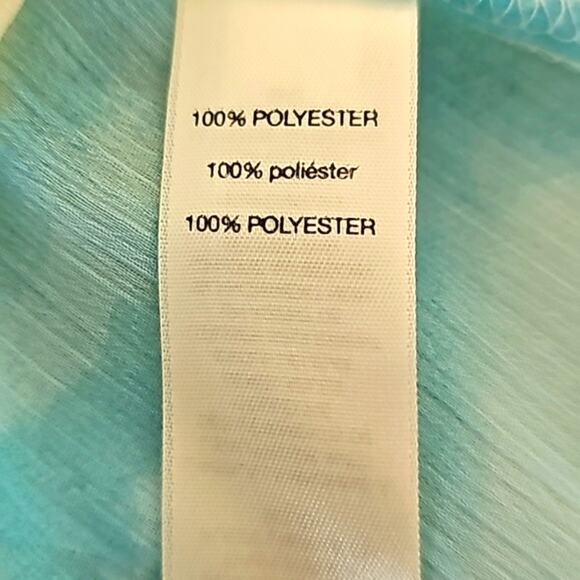 Chicos US Sz 12 Sheer Ombre Beachy Pool Cover-up Sheer Button Down TopSz 2 - Picture 8 of 11